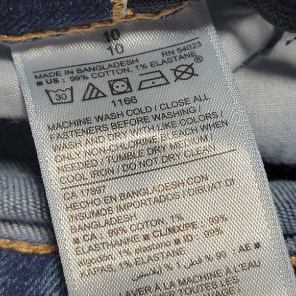 Old Navy Adjustable Waist Slim Taper Jeans Boys Size 10 Medium Wash Denim Pants - Picture 4 of 5